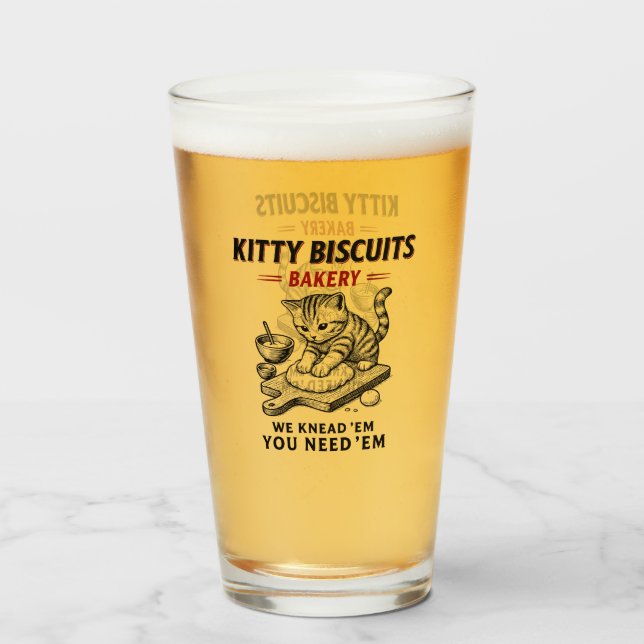 Kitty Biscuits Bakery Glass (Front Filled)