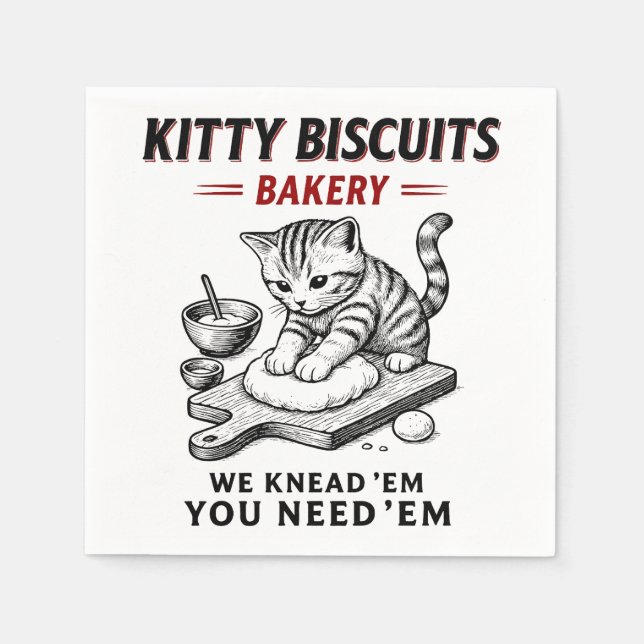 Kitty Biscuits Bakery Napkin (Front)
