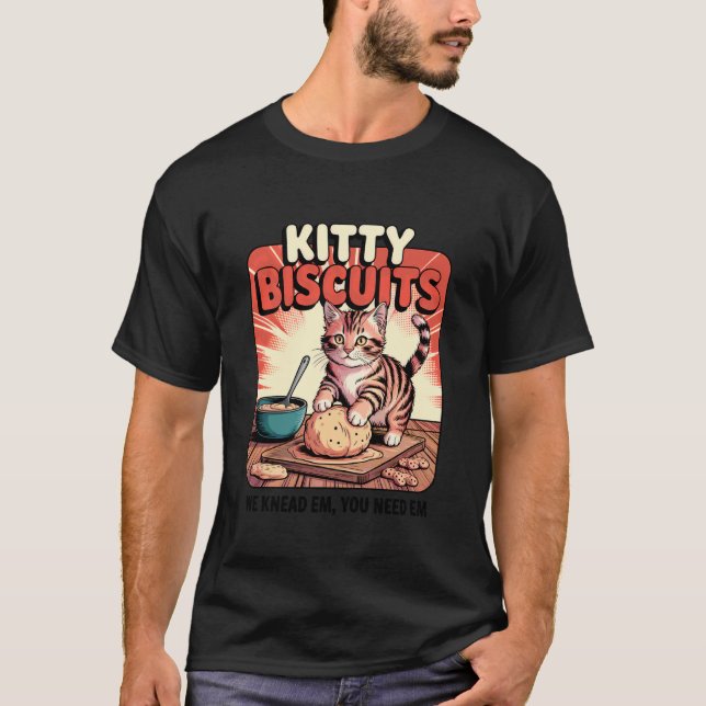 Kitty Biscuits Bakery Shirt Cat Lover Knead Em Nee (Front)