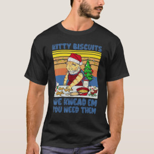 Kitty Biscuits Christmas Cat Baking T-Shirt