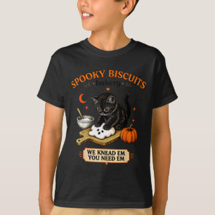 Kitty biscuits spooky season spooky biscuits T-Shirt