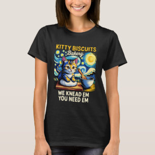 Kitty Biscuits We Knead Em You Need Em Cute Starry T-Shirt