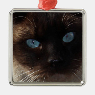 Kitty Blue Eyes Metal Tree Decoration