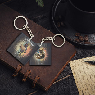 Kitty Buccaneer's Sunset Quest Square Key Ring