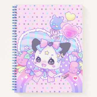 Kitty bunny - fairy kei, kawaii cute, pastel pink  notebook