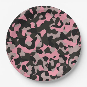 Kitty Camo Paper Plate
