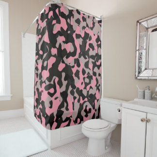 Kitty Camo Shower Curtain