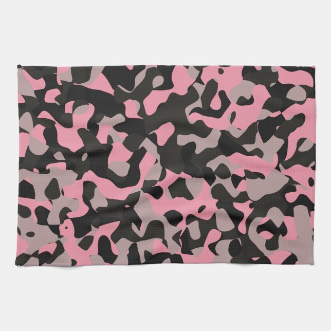 Kitty Camo Tea Towel (Horizontal)