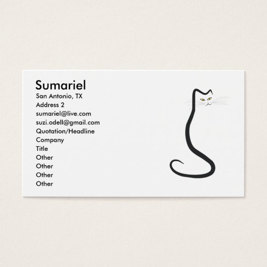 Kitty Card. Business Card