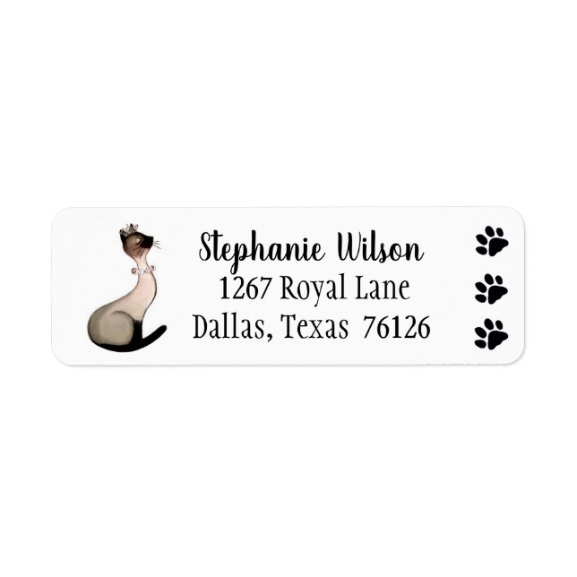 Kitty Cat Address Label (Front)
