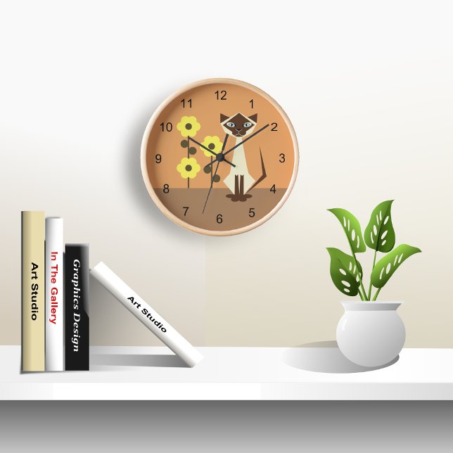 Kitty Cat and Flowers Clock (Creator Uploaded)