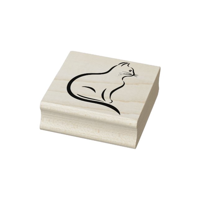 kitty cat art stamp (Stamp)