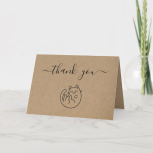 Kitty Cat Baby Shower Thank You Card