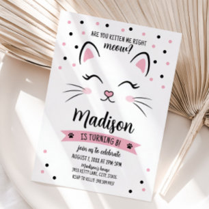Kitty Cat Birthday Invitation