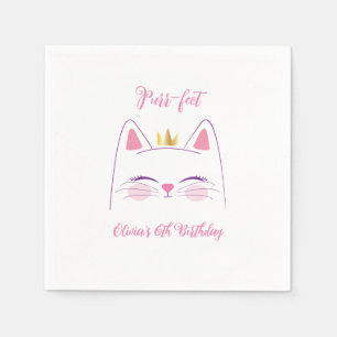 Kitty Cat Birthday Party  Napkin