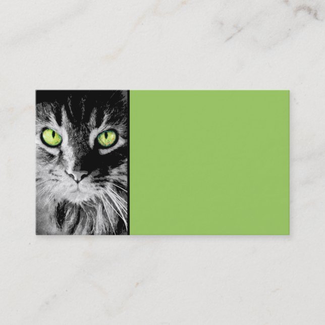 kitty cat business card template photo art (Front)