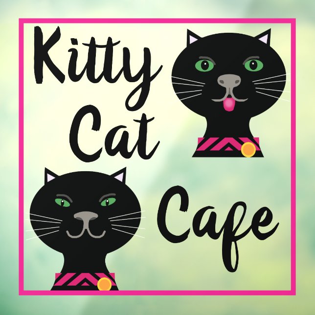 Kitty Cat Cafe Window Cling (Sheet 3)