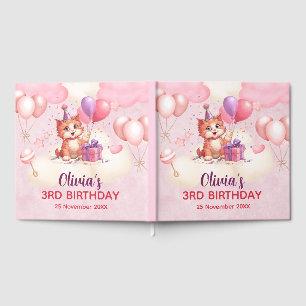 Kitty Cat Celebration Birthday Guest Book