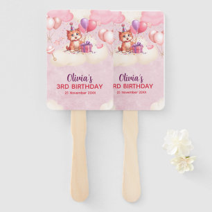Kitty Cat Celebration Birthday Set of Fans