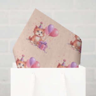 Kitty Cat Celebration Birthday Tissue Paper