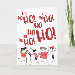 Kitty Cat Christmas Holiday Greeting Card