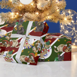 Kitty Cat Christmas Wrapping Paper