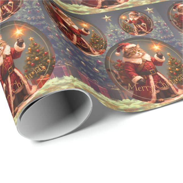 Kitty Cat Christmas Wrapping Paper (Roll Corner)