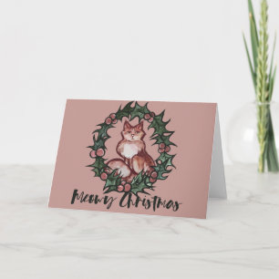 Kitty Cat Christmas Xmas Holidays Cats Card