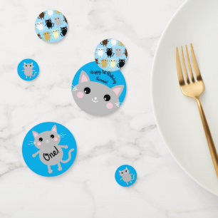 Kitty Cat Cute Kid's Birthday Party Confetti