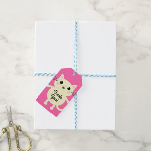 Kitty Cat Cute Kid's Birthday Party Gift Tags