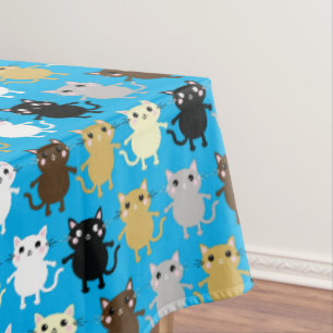 Kitty Cat Cute Kid's Birthday Party Tablecloth