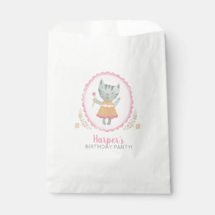 Kitty Cat Cute Pink Girl Birthday Party Favour Bags