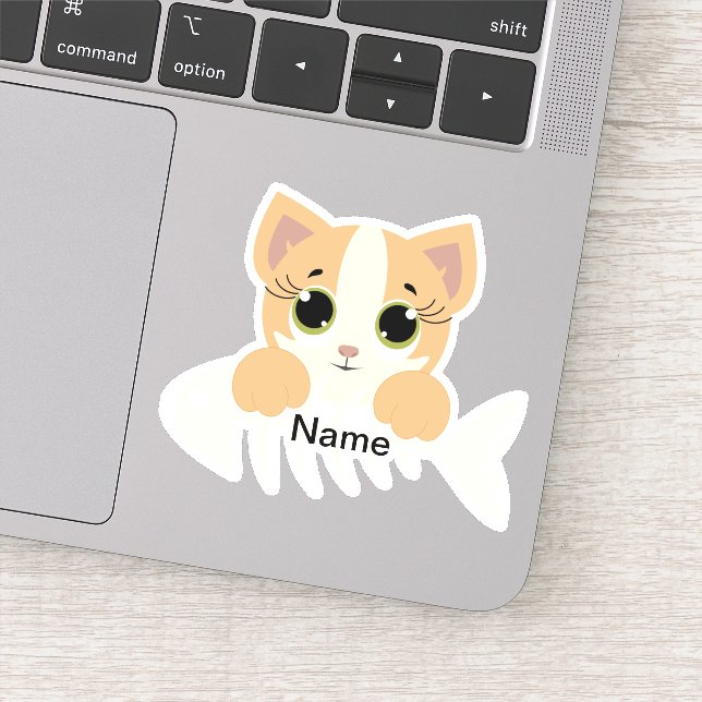 Kitty Cat Die Cut Sticker Decal (Detail)