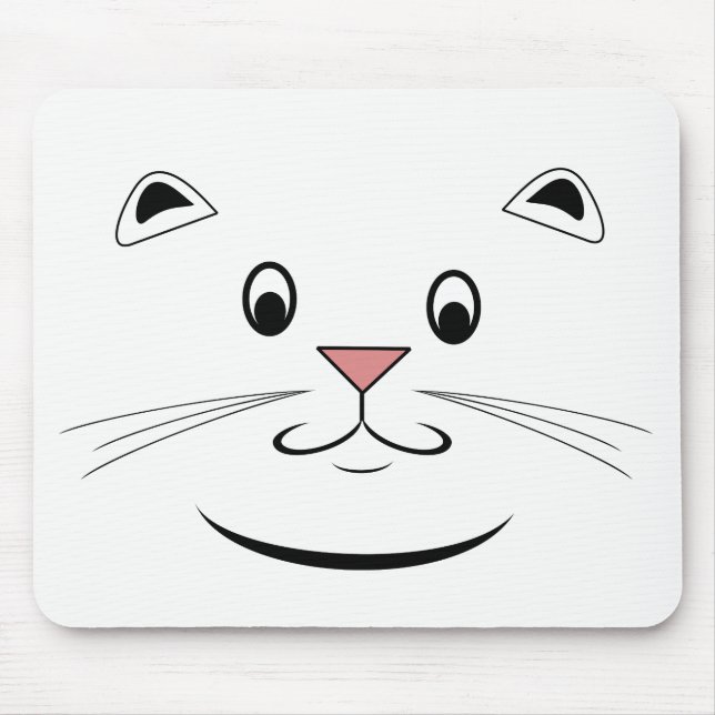 Kitty Cat Face Mouse Mat (Front)