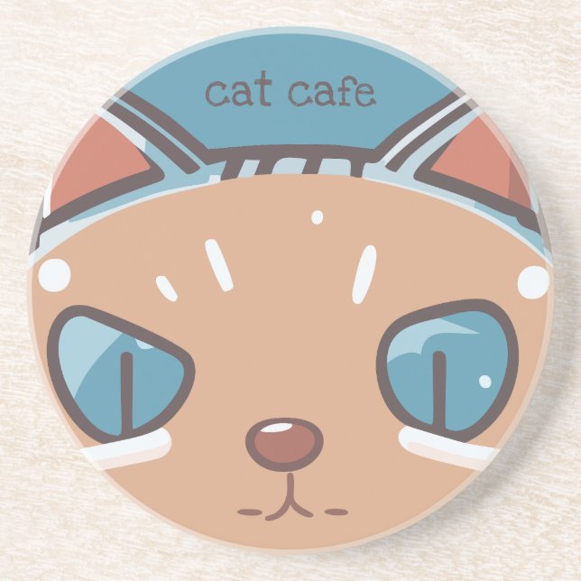 Kitty Cat Faced Coaster (Front)