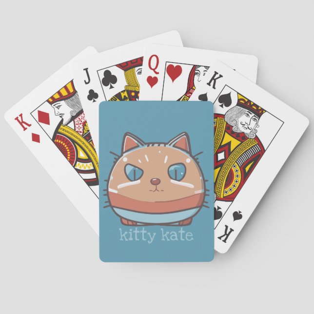 Kitty Cat Faced Playing Cards (Back)