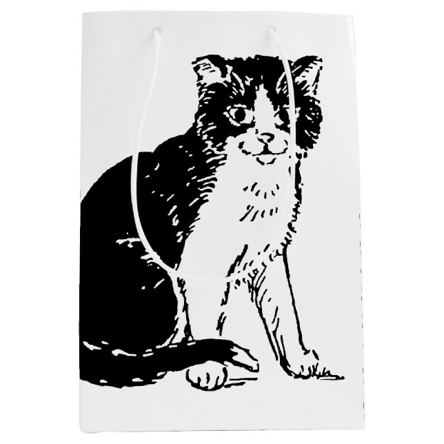 Kitty Cat Fine Art Medium Gift Bag (Front)