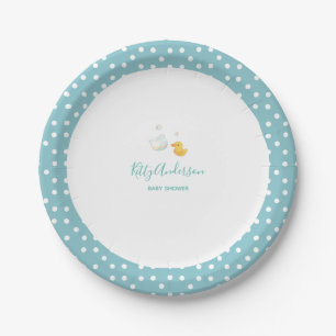 Kitty Cat Flower Bubble Bath Paper Plate