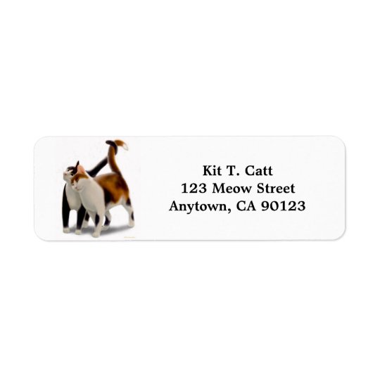 Kitty Cat Friends Customisable Return Address Label