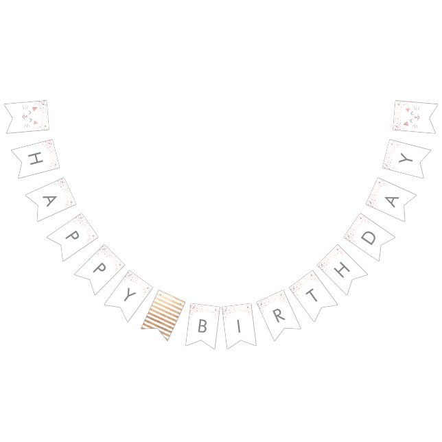 Kitty Cat Happy Birthday Bunting (All)