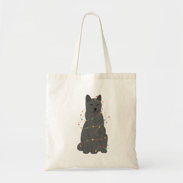 Kitty cat illustration tote bag (Front)