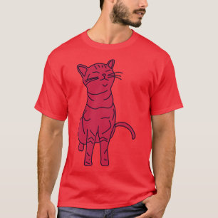 Kitty Cat in Viva Magenta Colour of the Year 2023 T-Shirt
