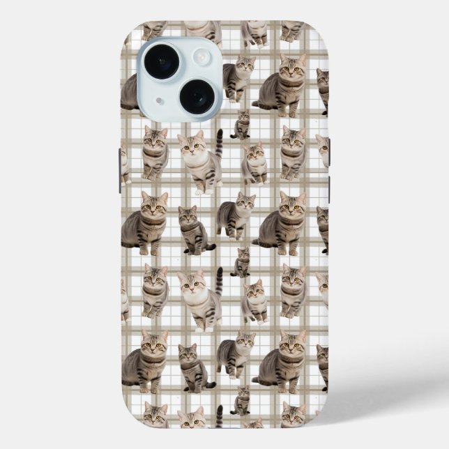 Kitty Cat iPhone 15 Phone Case (Back)
