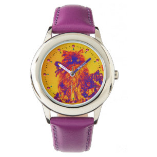 KITTY CAT / KITTEN WITH ROSES Purple Blue Orange Watch