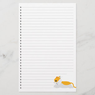 Kitty Cat Lined Stationery