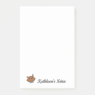 Kitty Cat Love Notes   Customise Text   Brown Cat