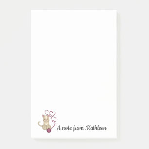 Kitty Cat Love Notes Customise Text Yarn