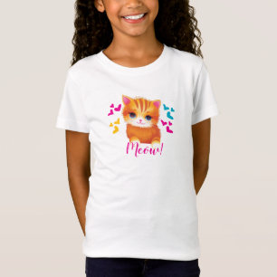Kitty Cat Meow Birthday Girl T-Shirt