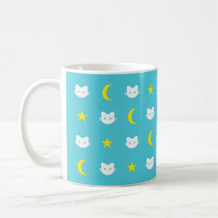 Kitty Cat Moon And Stars Mug