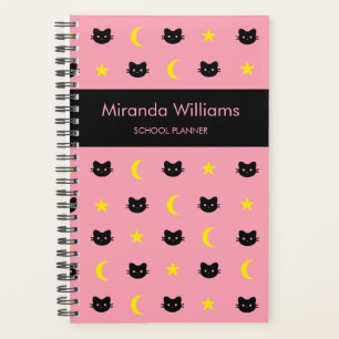 Kitty Cat Moon And Stars Planner